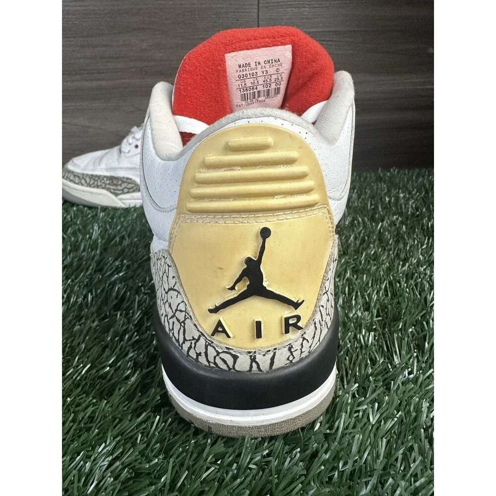 AIR JORDAN 3 III RETRO release 2010‎ - 136064 105 Mens Size 11.5